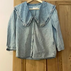 Mango denim blouse xs